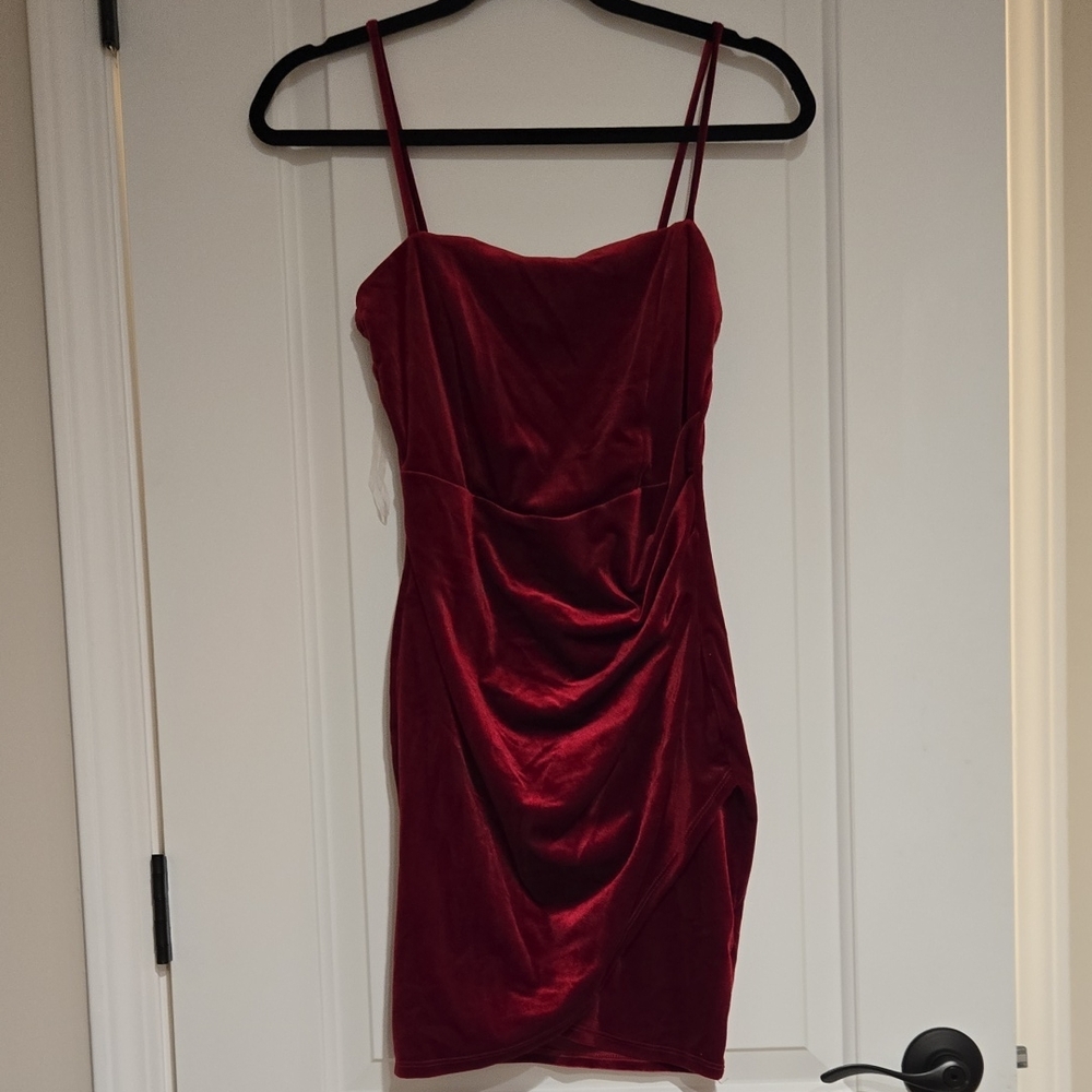 Windsor Red Velvet Mini Dress
